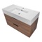 Floating Bathroom Vanity, Modern, Walnut, 40